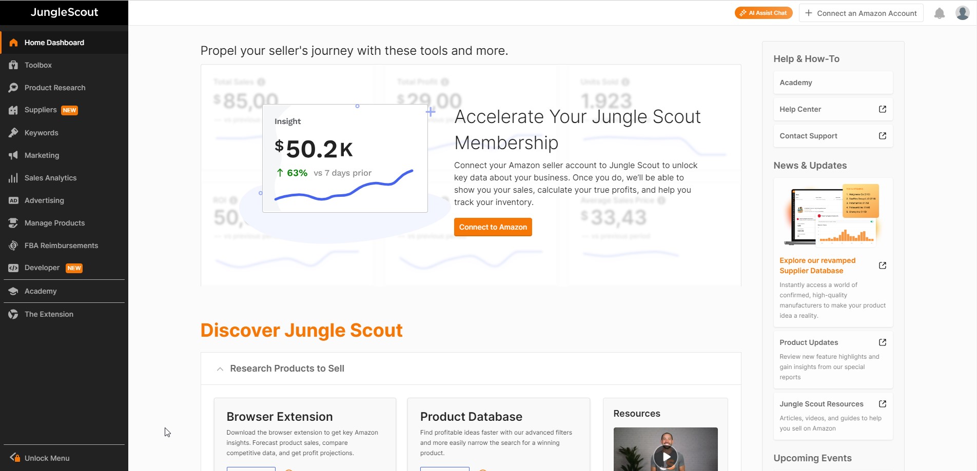 Jungle Scout Dashboard